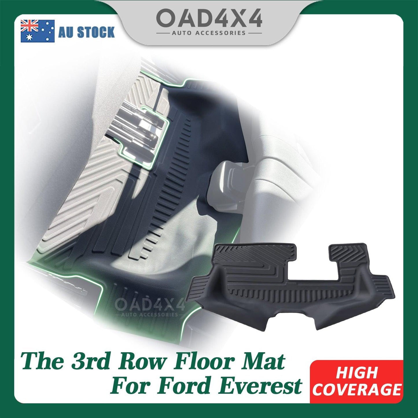 Third Row Car Floor Mats for Ford Everest 2022-Onwards