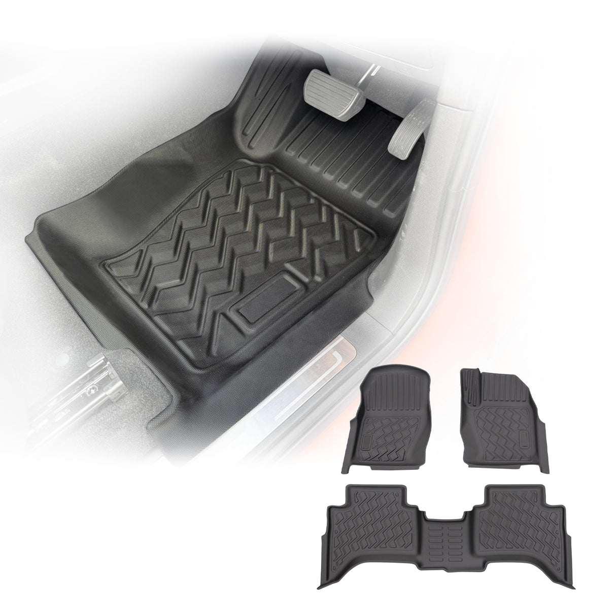 5D TPE Car Floor Mats for GWM TANK 300 2023-Onwards