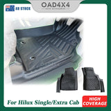 5D TPE Car Floor Mats for Toyota Hilux Single / Extra Cab 2005-2015