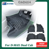 5D TPE Car Floor Mats for ISUZU D-MAX Dual Cab 2020-Onwards