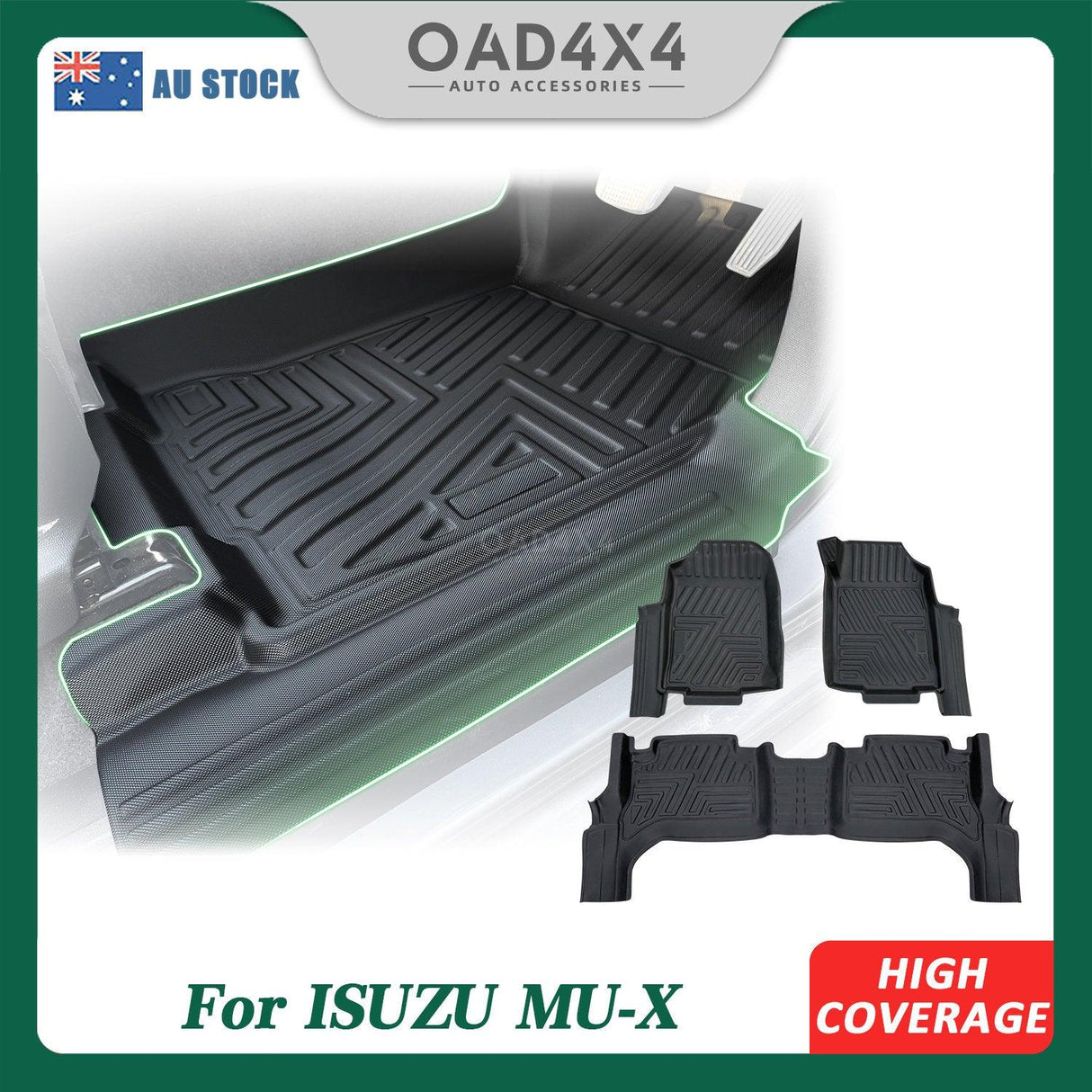 Pre-order 5D TPE Car Floor Mats for ISUZU MU-X 2013-2021