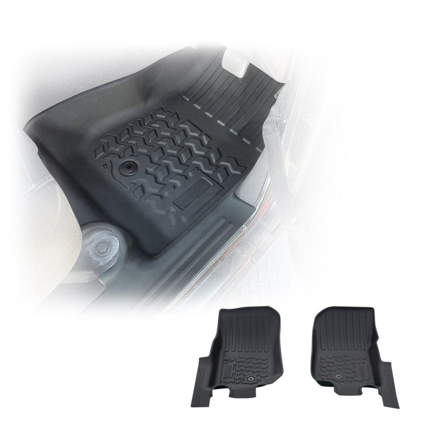 5D TPE Car Floor Mats for Jeep Wrangler JK Series 2 Doors 2007-2018