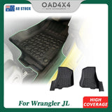 5D TPE Car Floor Mats for Jeep Wrangler JL Series 2 Doors 2018-Onwards