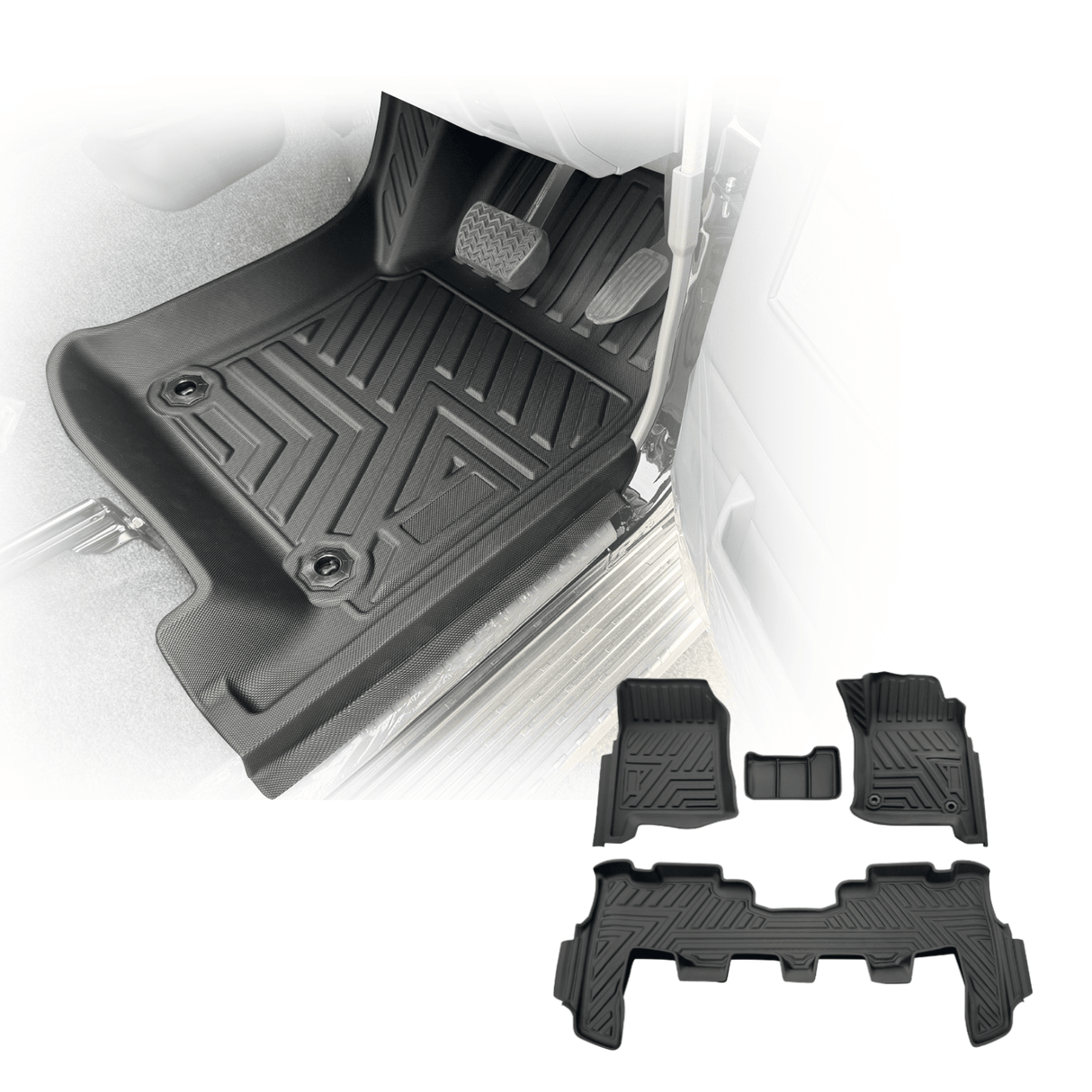 5D TPE Car Floor Mats for Toyota Landcruiser 76 2023-Onwards