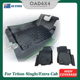 5D TPE Car Floor Mats for Mitsubishi Triton ML MN Single / Extra Cab 2006-2015