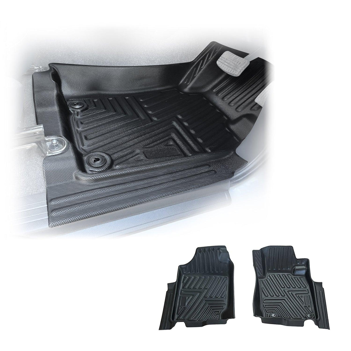 5D TPE Car Floor Mats for Mitsubishi Triton MQ MR Single / Extra Cab 2015-2024