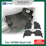 5D TPE Car Floor Mats for Nissan Navara NP300 D23 Dual Cab 2015-Onwards