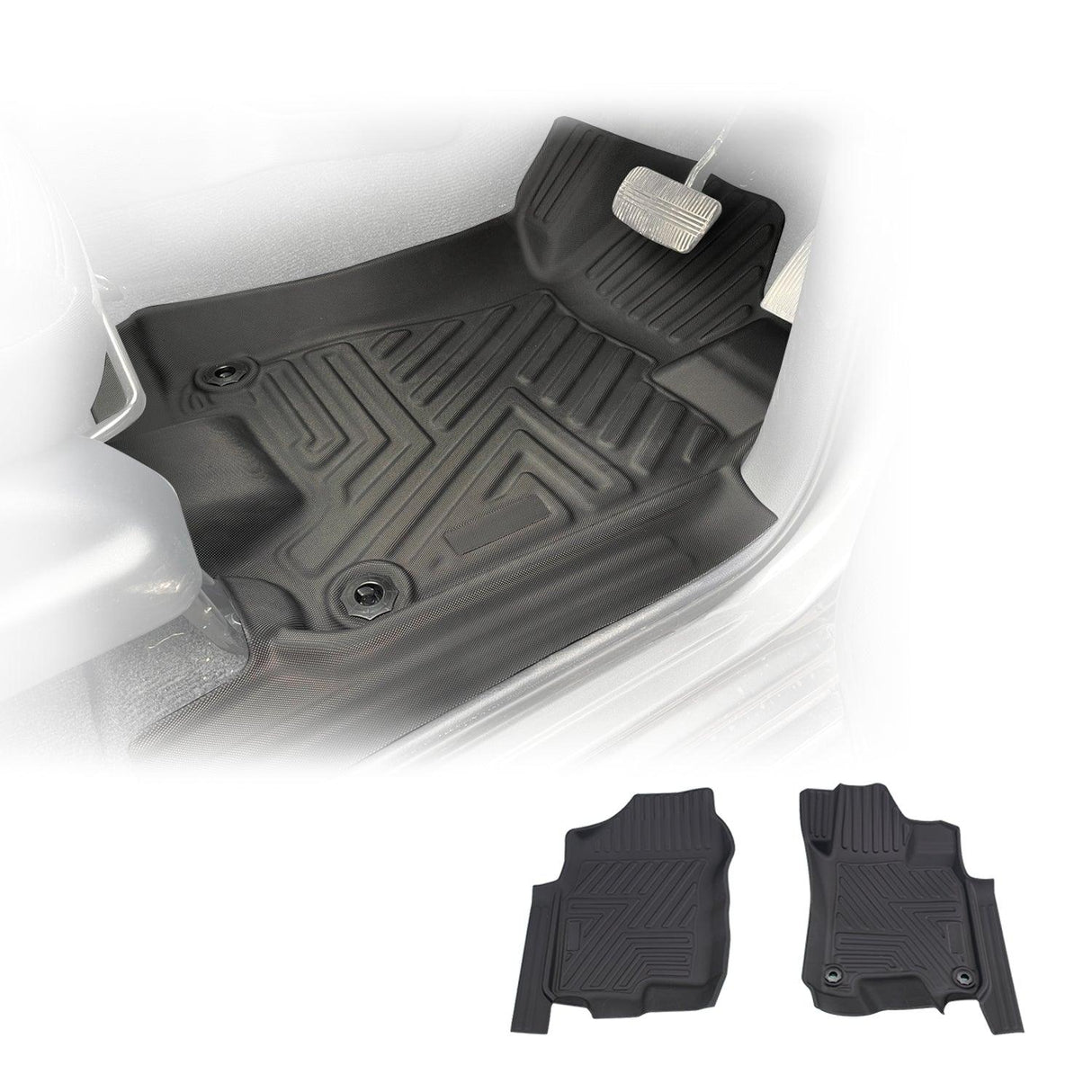 5D TPE Car Floor Mats for Nissan Navara NP300 D23 Single / Extra Cab 2015-Onwards