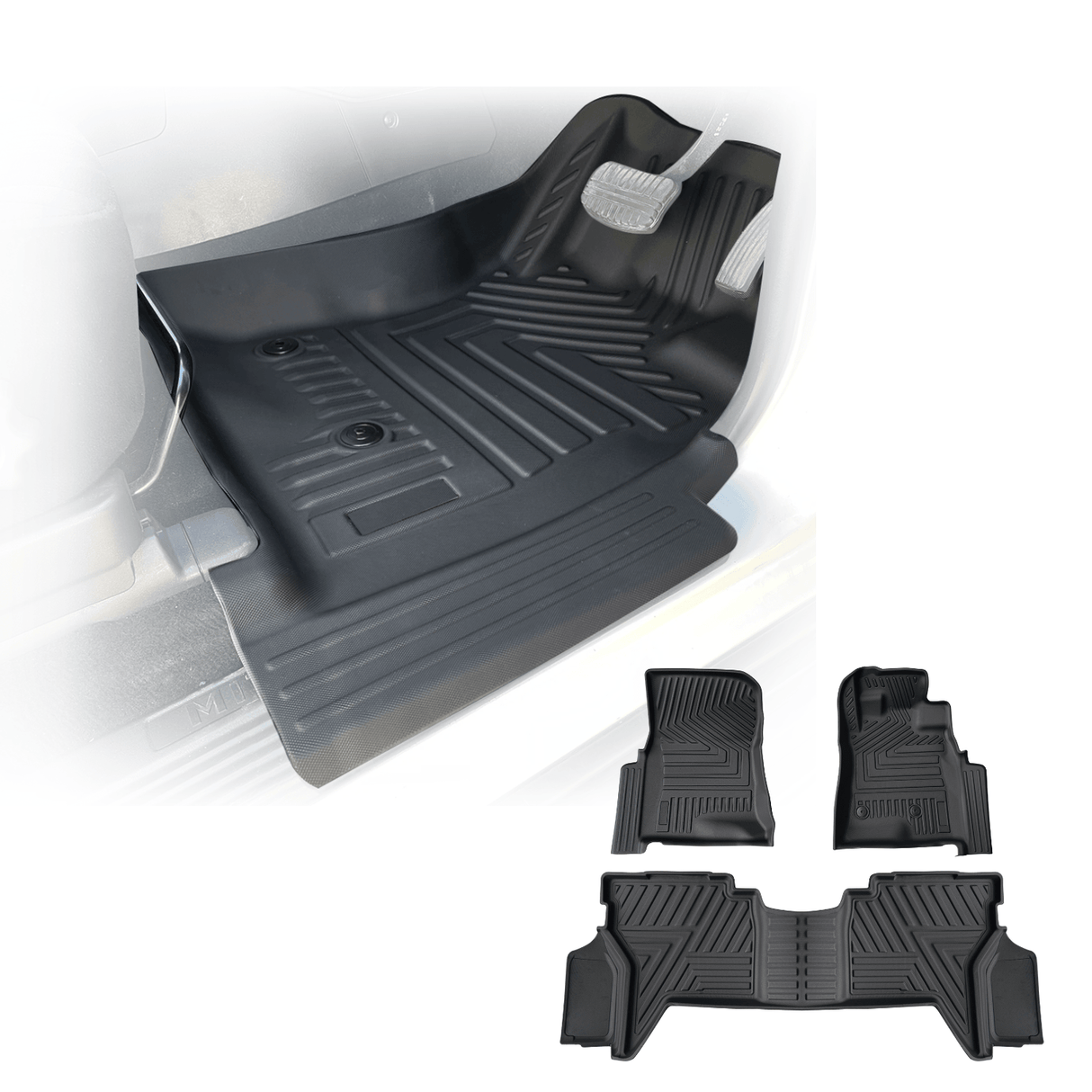 5D TPE Car Floor Mats for Mitsubishi Pajero 2000-2021