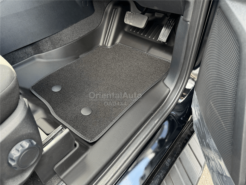 Double-Layer Floor Mats & Door Sill Protector for Volkswagen Amarok Dual Cab NF Series 2023-Onwards