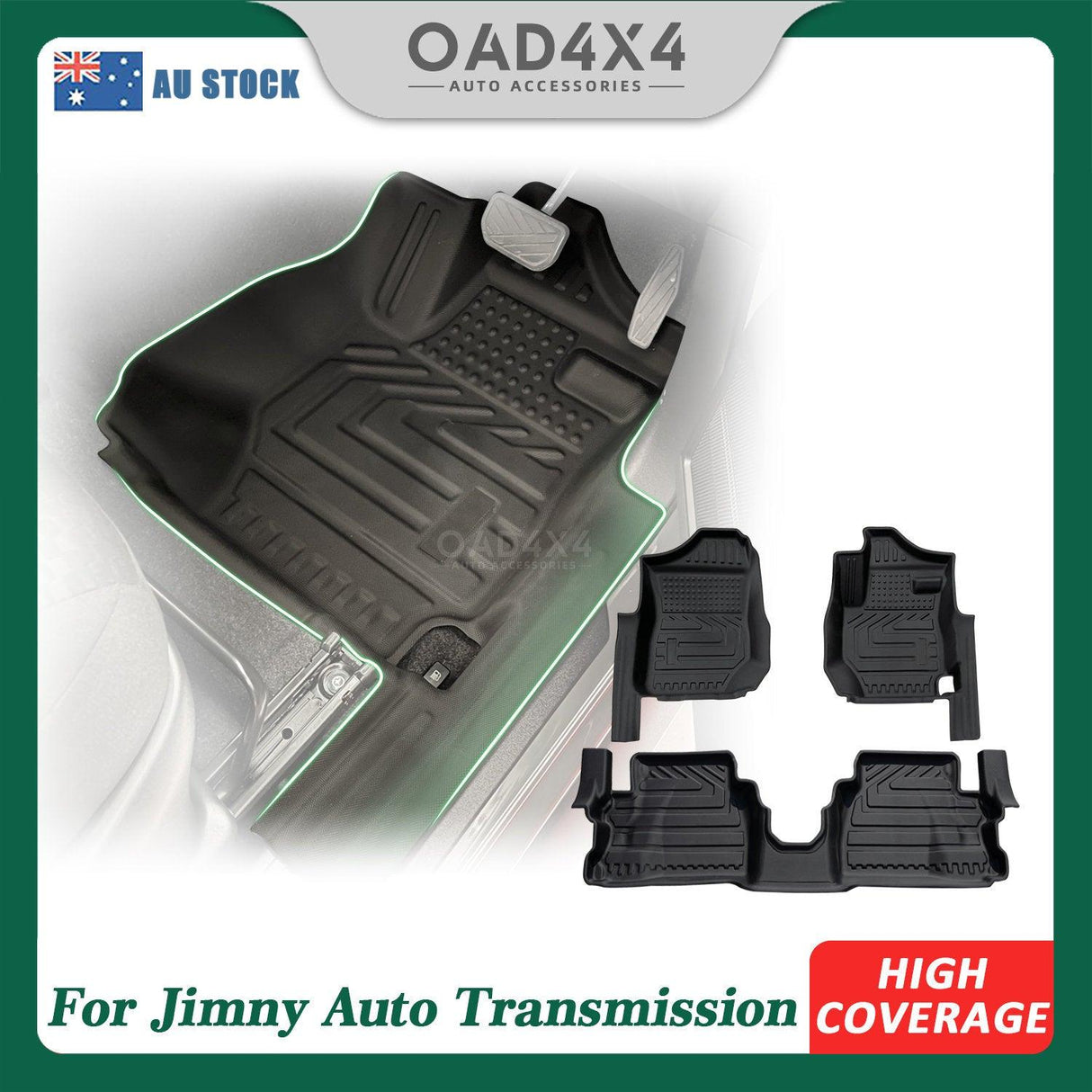 5D TPE Car Floor Mats for Suzuki Jimny 3 Doors 2018-Onwards