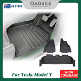 5D TPE Car Floor Mats for Tesla Model Y 2022-Onwards