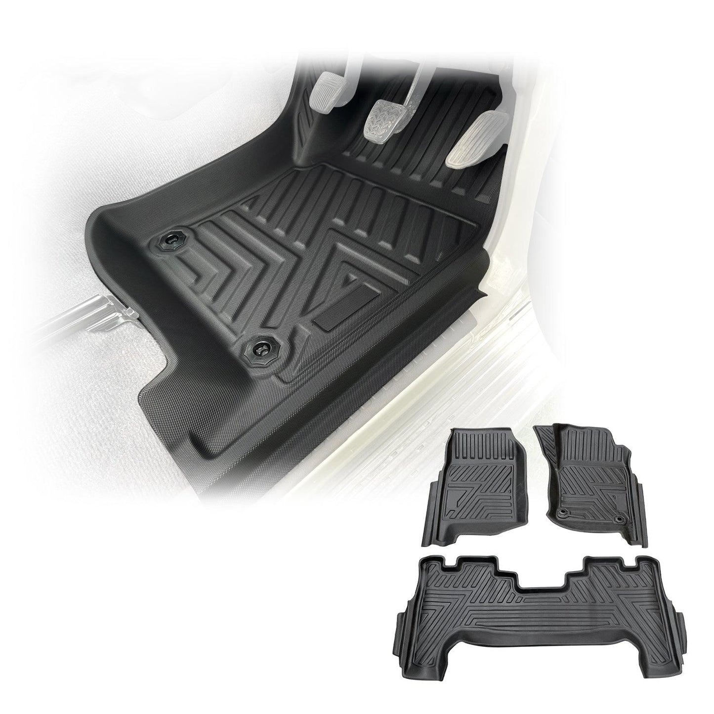 Pre-order 5D TPE Car Floor Mats for Toyota Landcruiser 79 Dual Cab 2012-Onwards