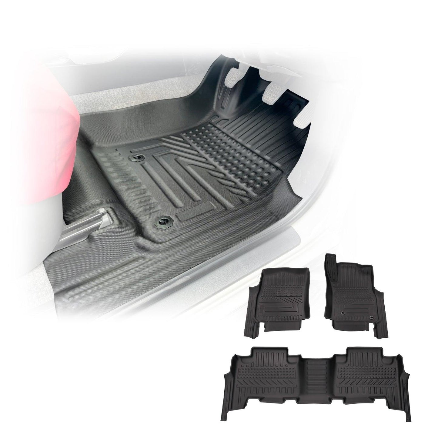 5D TPE Car Floor Mats for Toyota Landcruiser Prado 120 Auto 2003-2009