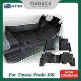 5D TPE Car Floor Mats for Toyota Prado 150 7 Seats 2009-Onwards