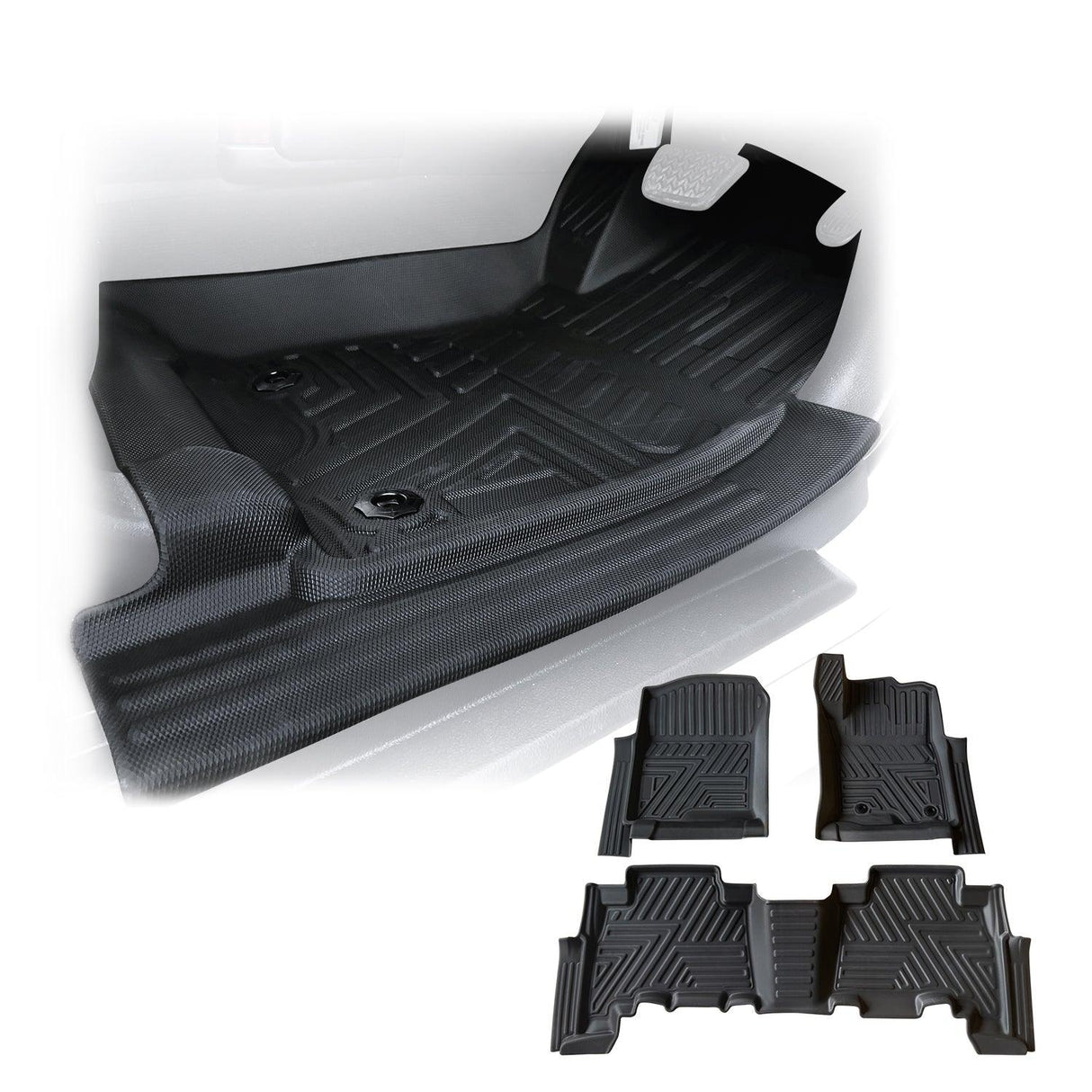 5D TPE Car Floor Mats for Toyota Prado 150 7 Seats 2009-Onwards