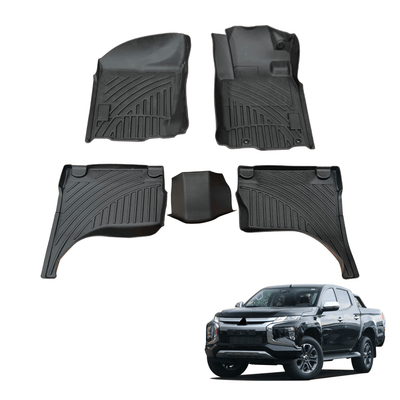 Premium Custom 3D Floor Mats for Mitsubishi Triton Dual Cab MQ MR 2015-2024 Car Mats