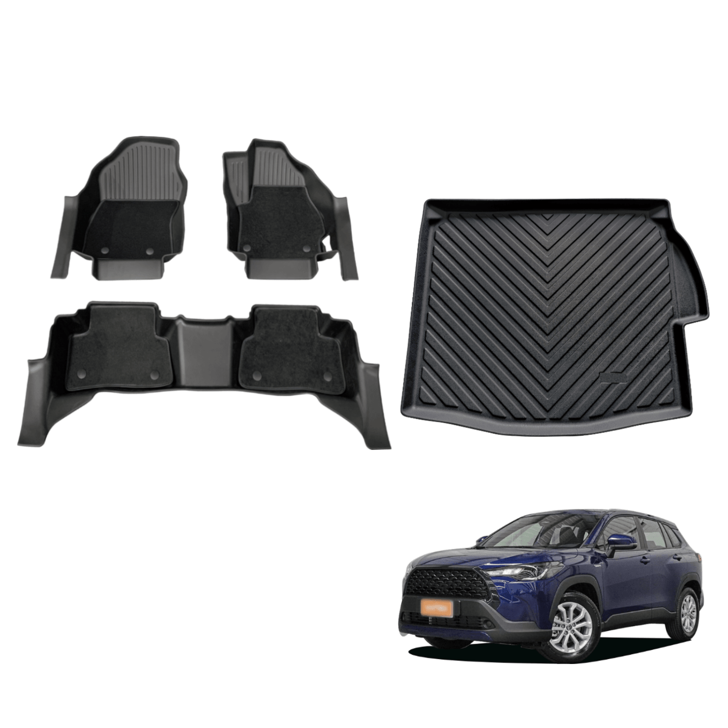 5D Double-Layer Car Floor Mats for Toyota Corolla Cross 2022-Onwards