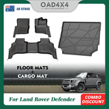 5D TPE Car Floor Mats for Land Rover Defender L663 110 5 Seats 2020-Onwards