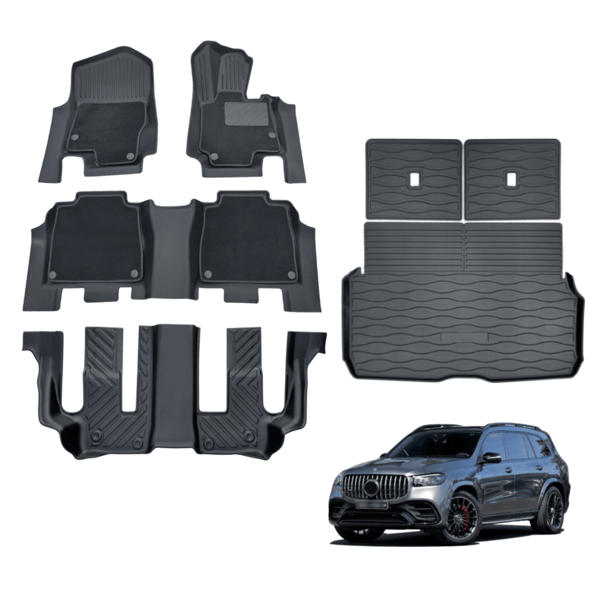 5D Double-Layer Car Floor Mats for Mercedes-Benz GLS Class X167 2019-Onwards