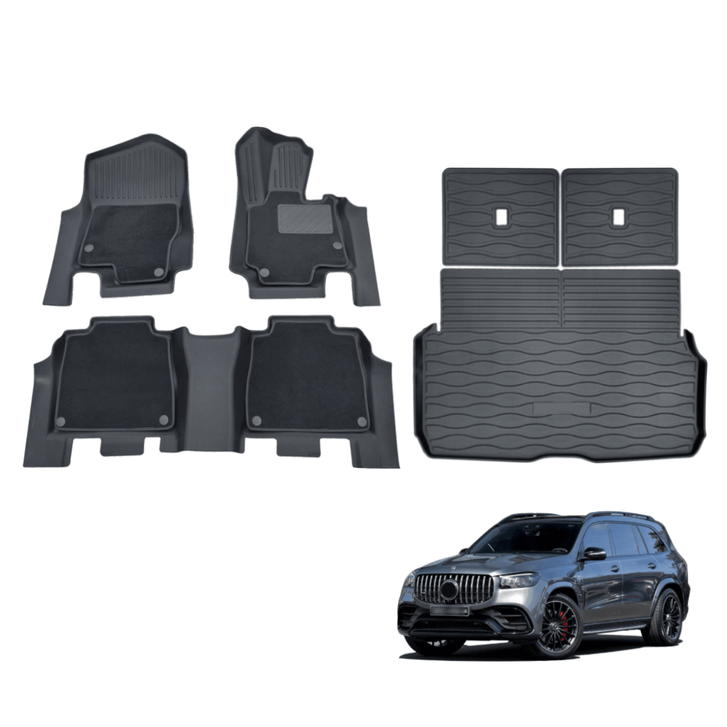 5D Double-Layer Car Floor Mats for Mercedes-Benz GLS Class X167 2019-Onwards