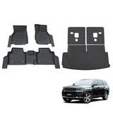 5D TPE Car Floor Mats for Jeep Grand Cherokee L WL Series 7 Seats 2021-Onwards