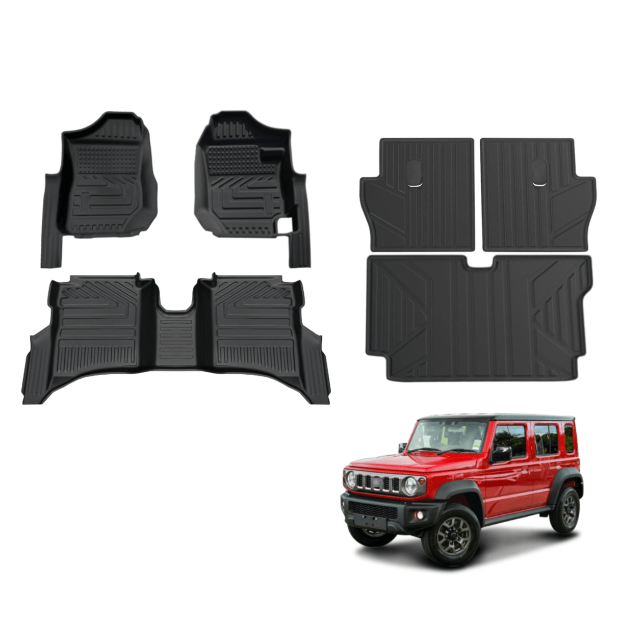 5D TPE Car Floor Mats for Suzuki Jimny XL 5 Doors 2023-Onwards