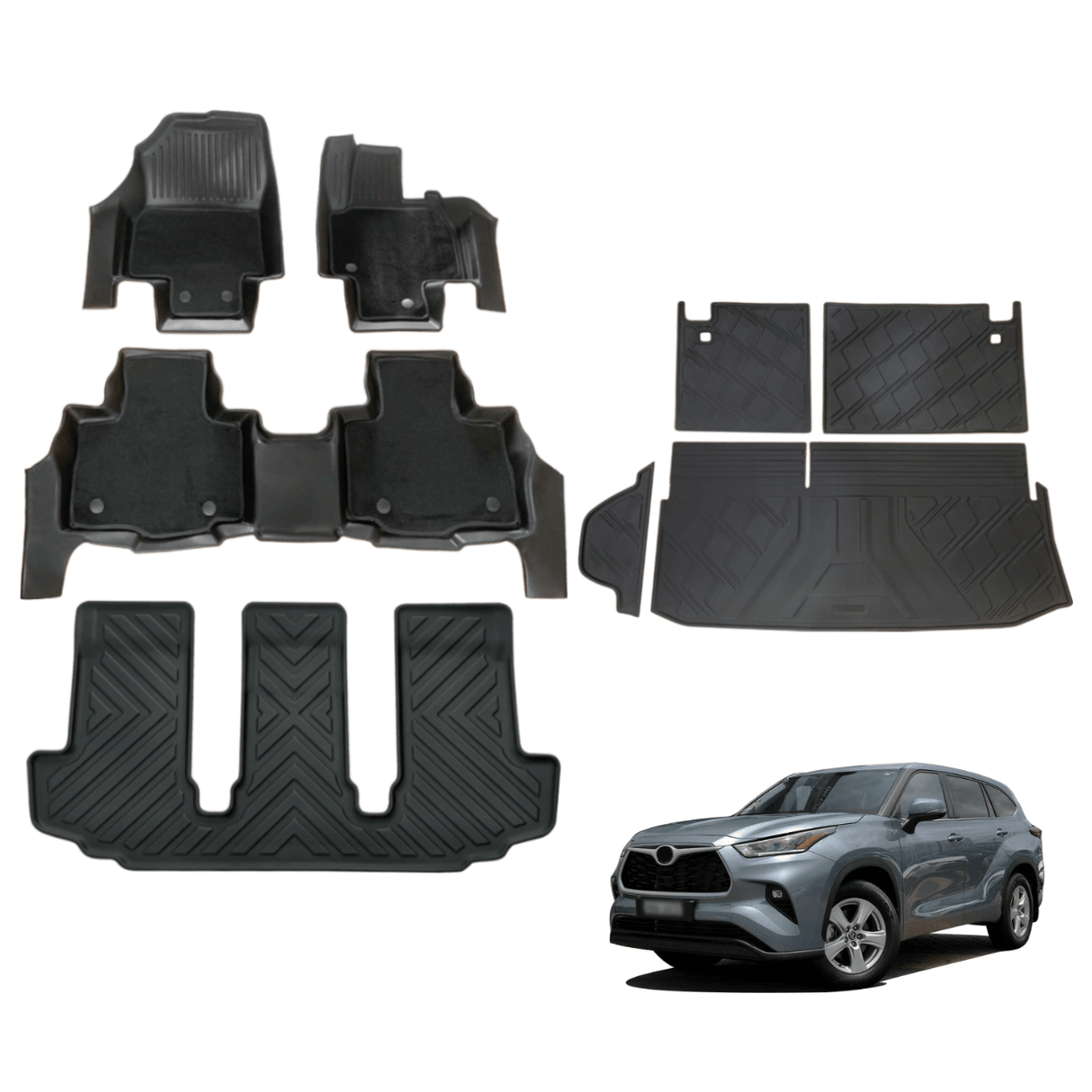 5D Double-Layer Car Floor Mats for Toyota Kluger 2021-Onwards