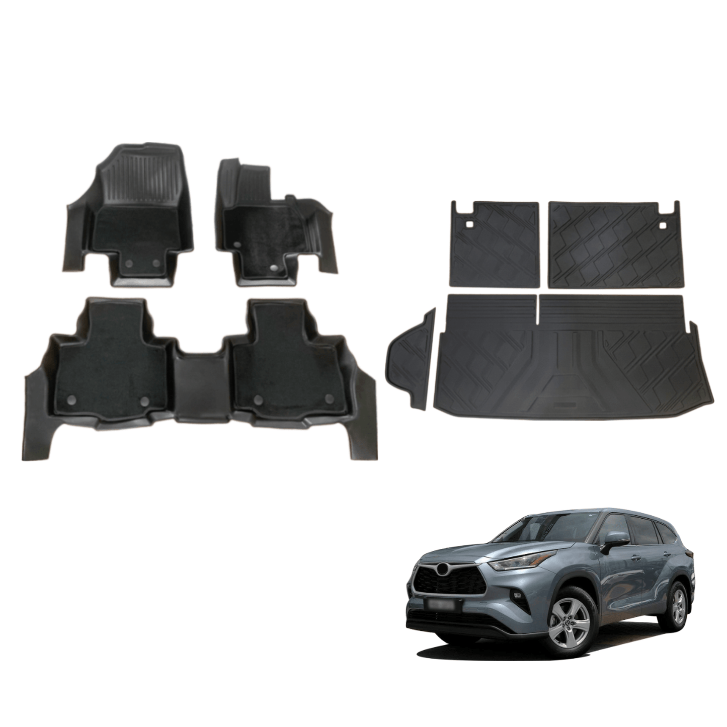 5D Double-Layer Car Floor Mats for Toyota Kluger 2021-Onwards