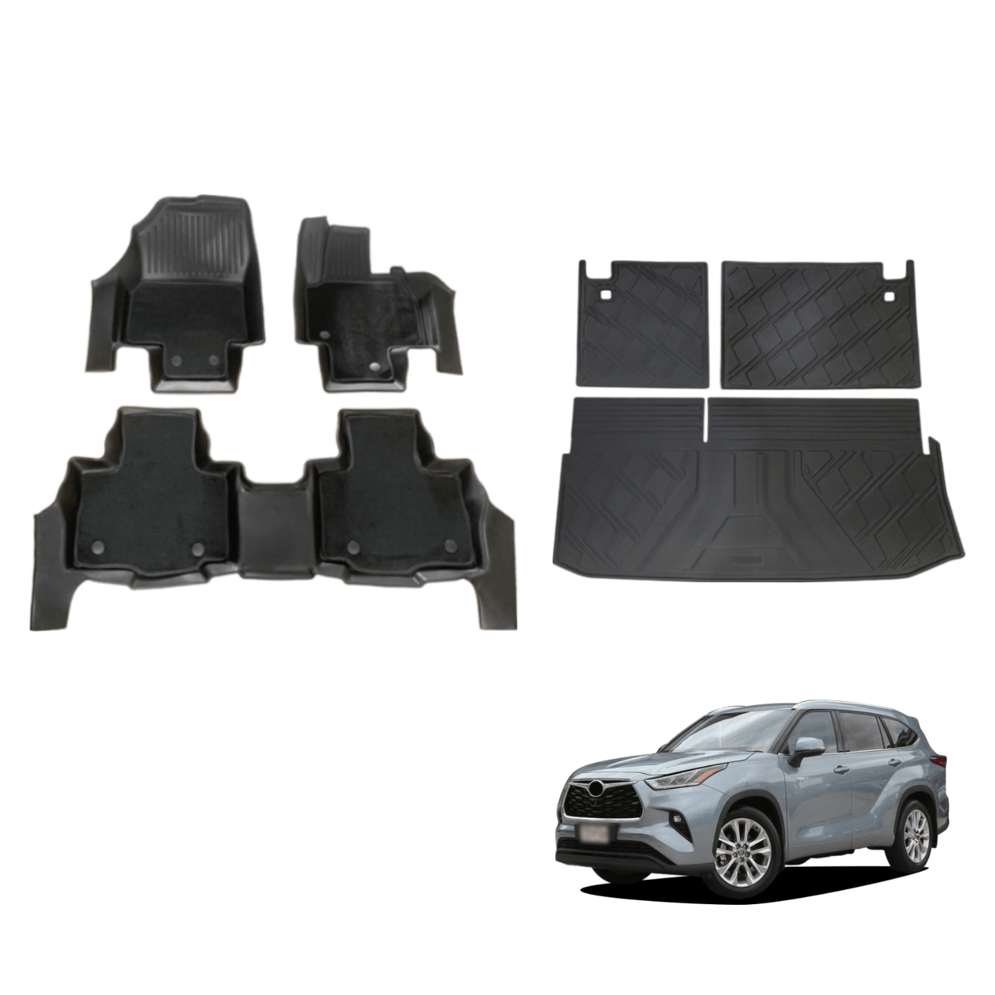 5D Double-Layer Car Floor Mats for Toyota Kluger 2021-Onwards