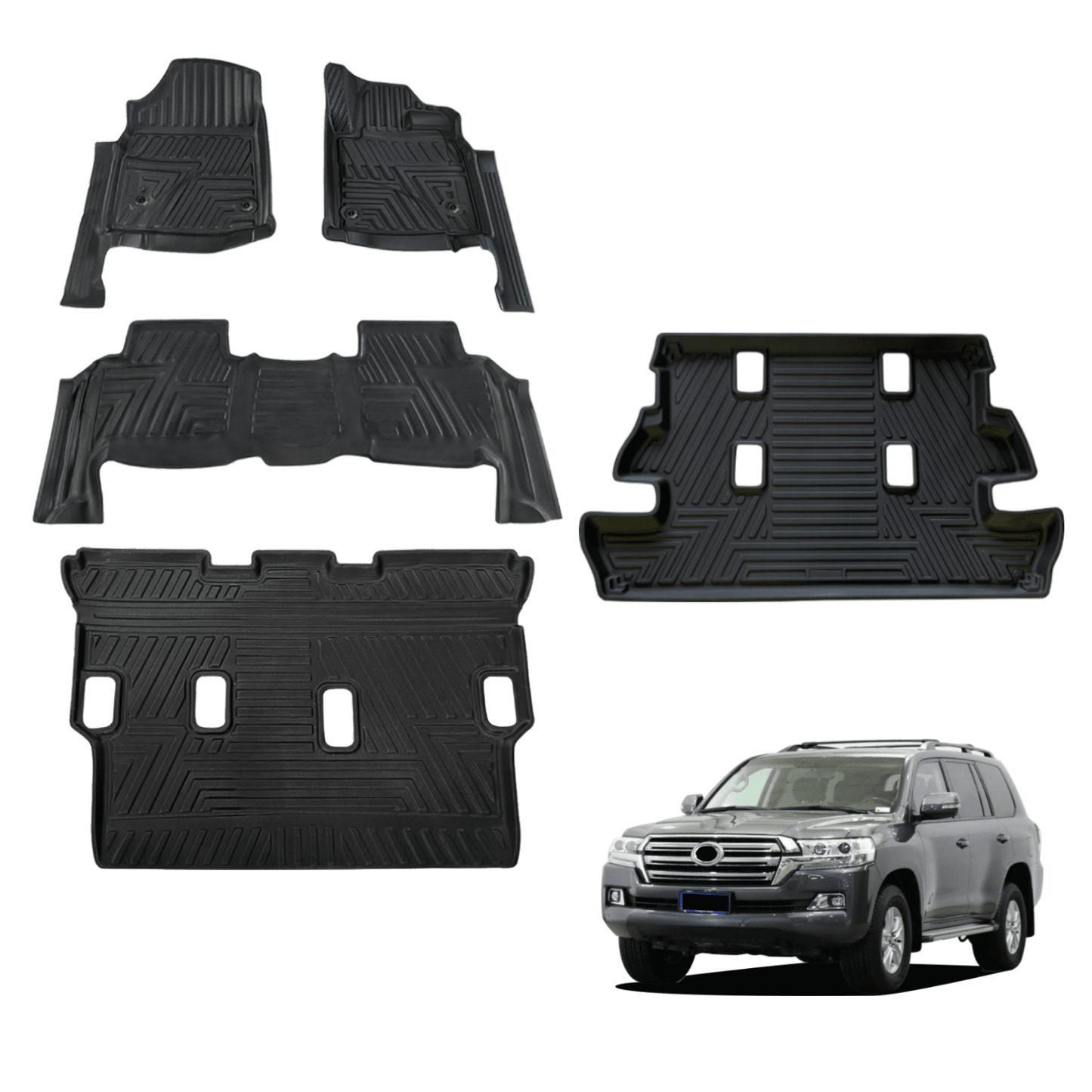 5D TPE Car Floor Mats for Toyota Landcruiser 200 2012-2021