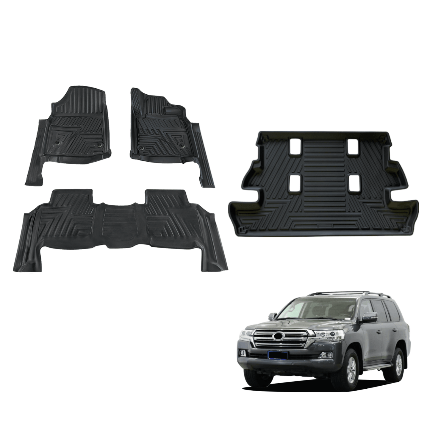 5D TPE Car Floor Mats for Toyota Landcruiser 200 2012-2021