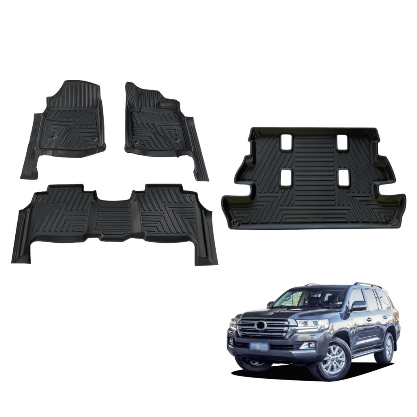 5D TPE Car Floor Mats for Toyota Landcruiser 200 2012-2021