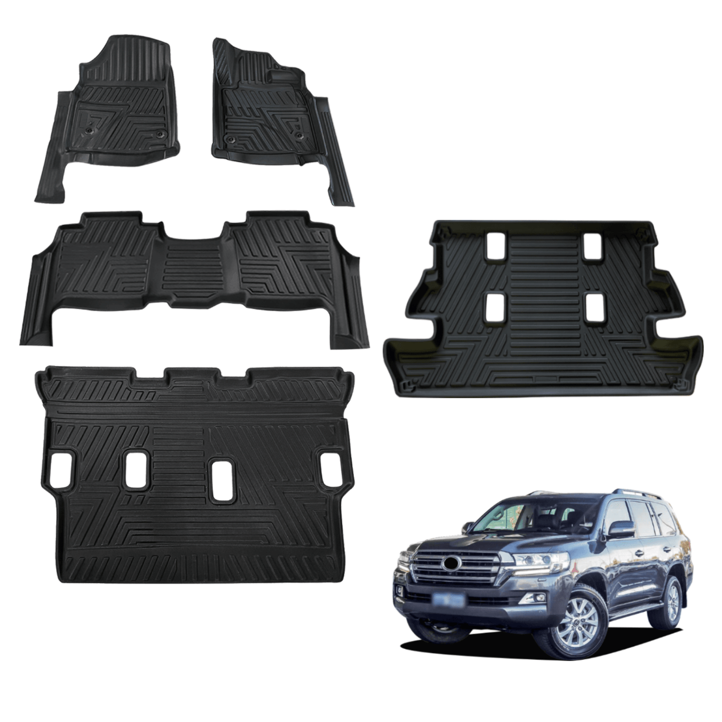 5D TPE Car Floor Mats for Toyota Landcruiser 200 2012-2021