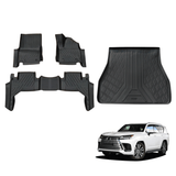 5D TPE Car Floor Mats for Lexus LX500d LX600 2021-Onwards