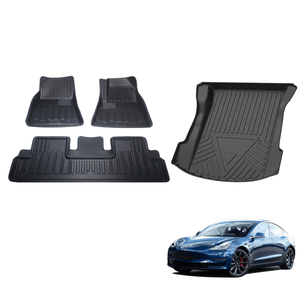 Premium Custom 3D Floor Mats for Tesla Model 3 2019-2023 Car Mats Liner