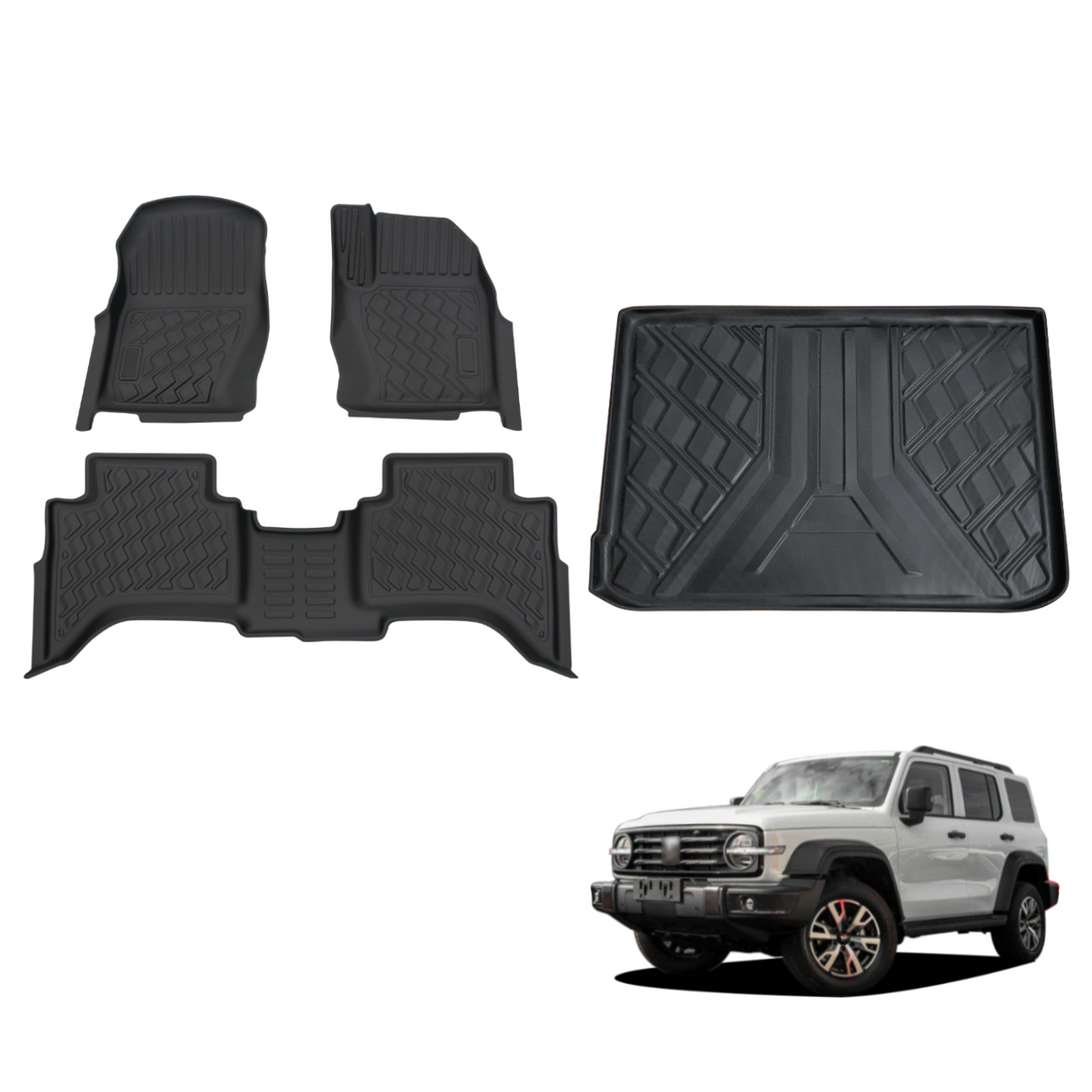 5D TPE Car Floor Mats for GWM TANK 300 2023-Onwards