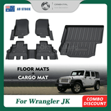 5D TPE Car Floor Mats for Jeep Wrangler JK Series 2012-2018