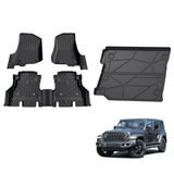 5D TPE Car Floor Mats for Jeep Wrangler JL Series 2018-Onwards