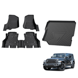 5D TPE Car Floor Mats for Jeep Wrangler JL Series 2018-Onwards