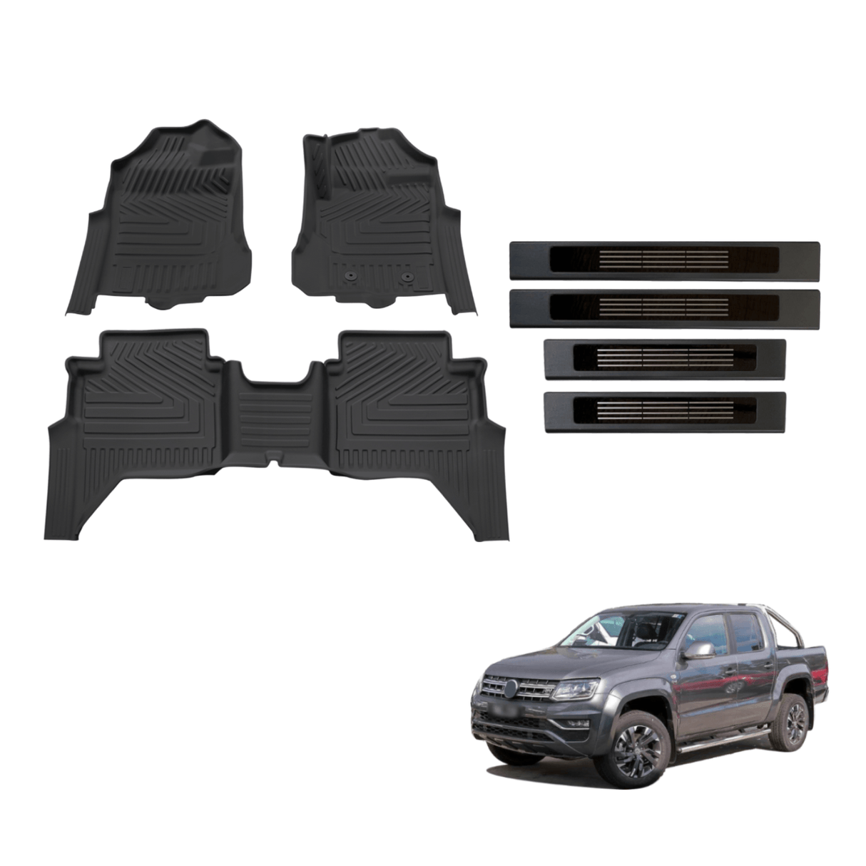 Floor Mats & Door Sill Protector for Volkswagen Amarok NF Series Dual Cab 2023-Onwards