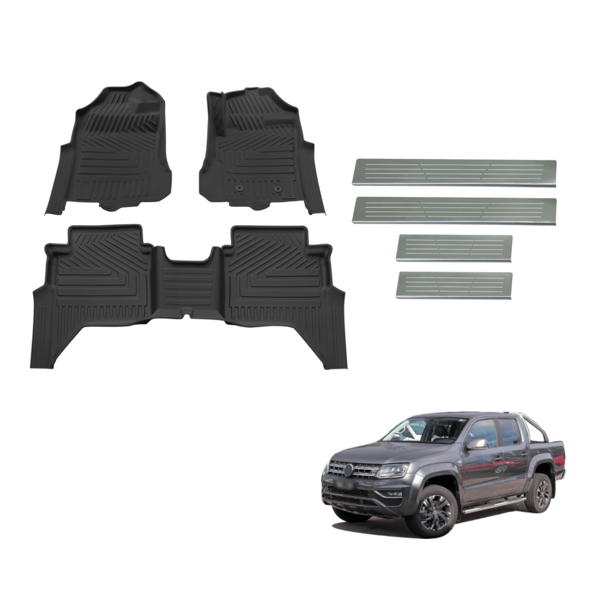 Floor Mats & Door Sill Protector for Volkswagen Amarok NF Series Dual Cab 2023-Onwards