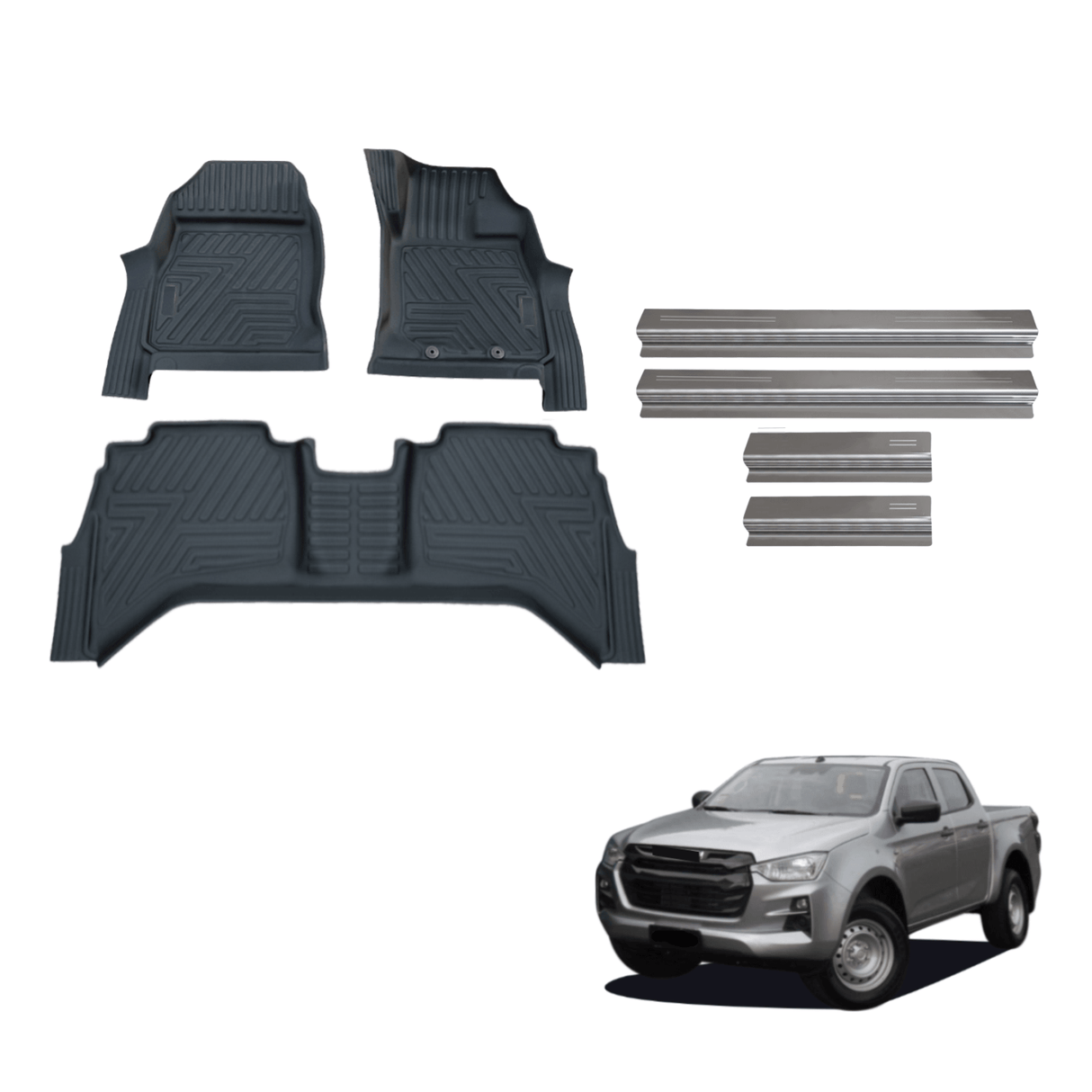 Floor Mats & Door Sill Protector for ISUZU D-MAX Dual Cab 2020-Onwards