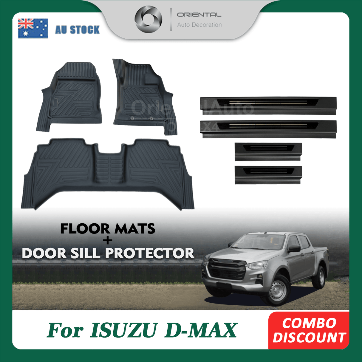 Floor Mats & Door Sill Protector for ISUZU D-MAX Dual Cab 2020-Onwards