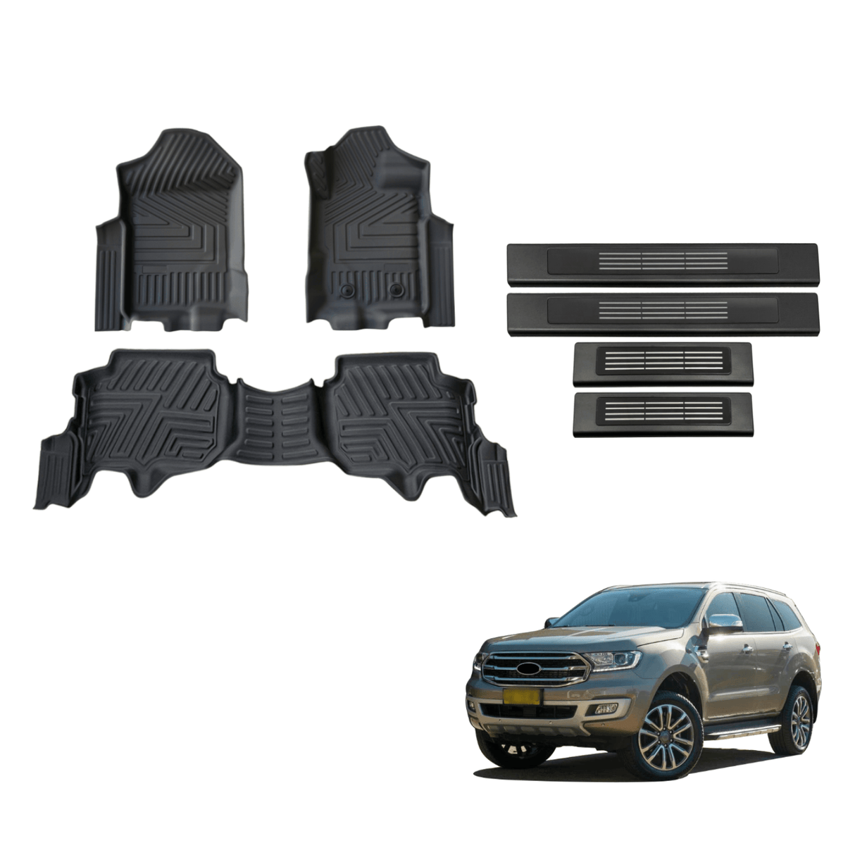 Floor Mats & Door Sill Protector for Ford Everest UA/UA II 2015-2022