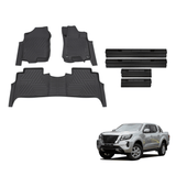 Floor Mats & Door Sill Protector for Nissan Navara NP300 D23 Dual Cab 2015-Onwards