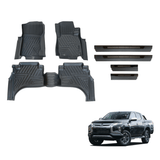 Floor Mats & Door Sill Protector for Mitsubishi Triton Dual Cab MQ MR 2015-2024