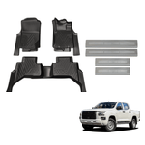 Floor Mats & Door Sill Protector for Mitsubishi Triton MV All-New Dual Cab 2024-Onwards