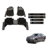 Double-Layer Floor Mats & Door Sill Protector for Volkswagen Amarok Dual Cab NF Series 2023-Onwards