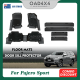 Double-Layer Floor Mats & Door Sill Protector for Mitsubishi Pajero Sport 2015-Onwards